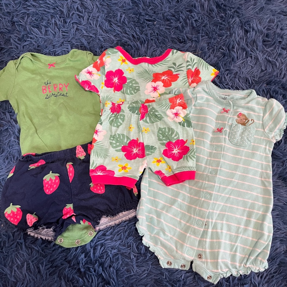 3 girls 12m outfits adorable